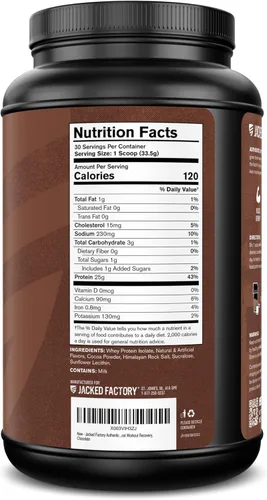 Miniatura 7 de Jacked Factory Auténtico polvo aislado de proteína de suero ISO, bajo en carbohidratos, proteína de construcción muscular sin OMG sin rellenos