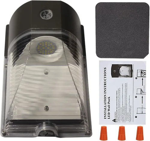 Miniatura 7 de Paquete de luz LED de pared, 26 W (equivalente a 150-250 W), con fotocélula del atardecer al amanecer, 3000 lm, 5000 K, luz blanca de día, luces