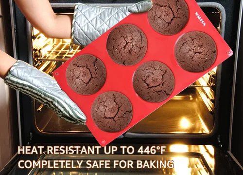 Miniatura 3 de Walfos Moldes de silicona Whoopie Pie para hornear, 2 moldes antiadherentes para magdalenas. Silicona de grado alimenticio y sin BPA, ideal