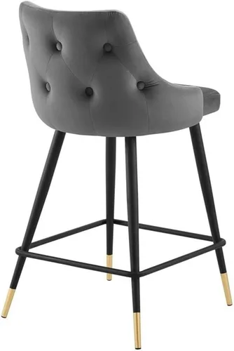 Miniatura 5 de Modway Adorn Performance - Taburete de terciopelo para mostrador, color gris