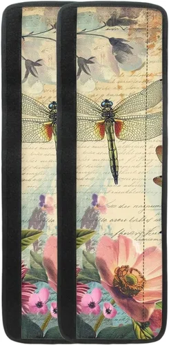 Miniatura 8 de DISNIMO Juego de 2 fundas para manijas de puerta de refrigerador con diseño floral de mariposa azul, protector de decoración de electrodomésticos