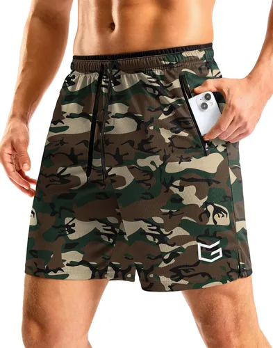 Miniatura 36 de G Gradual Pantalones cortos de correr para hombre con bolsillos con cremallera, secado rápido, gimnasio, atletismo, entrenamiento, pantalones cortos