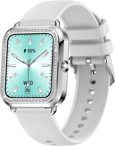 Miniatura 9 de Yihou Relojes inteligentes para mujer para Android iOS (hacer llamadas), monitor de actividad física con monitor de presión arterial de frecuencia