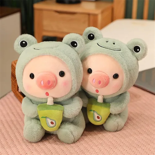 Miniatura 3 de AZCHEN Cerdo de peluche de cerdo, disfraz de cerdo, rana, tigre, conejo, lindo muñeco de peluche para niñas y niños, regalo de fiesta de cumpleaños