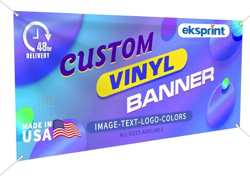 Miniatura 9 de Banner de vinilo personalizado por EKSPRINT, Banners y carteles de 13OZ personalizables para interiores y exteriores, Banner personalizado Banners