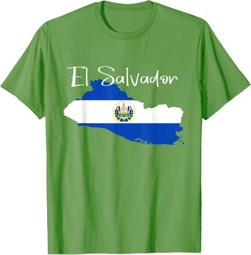 Miniatura 20 de Camiseta con la bandera de El Salvador, mapa de El Salvador, camiseta de Salvador para mujer