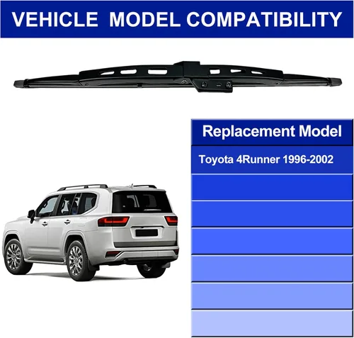 Miniatura 2 de EMITHSUN® Repuesto de limpiaparabrisas trasero de 13 pulgadas para Toyota 4Runner 1996, 1997, 1998, 1999, 2000, 2001, 2002, repuesto