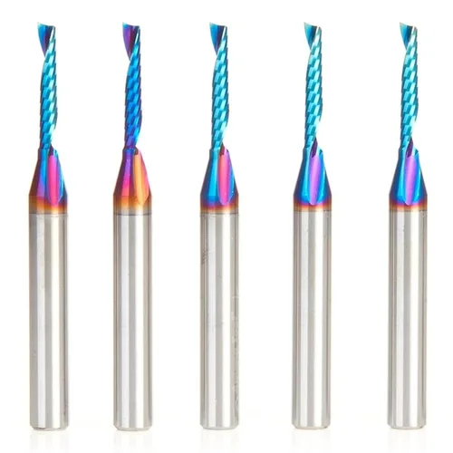 Miniatura 30 de Amana Tool Spektra 51445-K, 51445-K, 1/8 D x 5/8 CH x 1/4 SHK x 2-1/2 pulgadas de largo, acabado de espejo