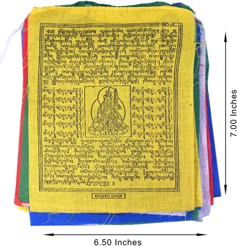 Miniatura 2 de Banderas tibetanas de oración al aire libre, zen, colorido cartel budista, chakras, geometría sagrada, caballo de viento hecho en Nepal, mantras