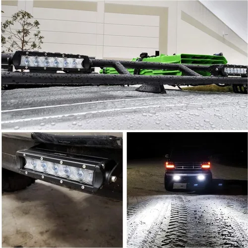 Miniatura 7 de Nilight 40001F-B Bar Super Slim 2 piezas de 7 pulgadas 30 W de niebla de conducción de inundación 3600 lm, luces LED de una sola fila para soportes
