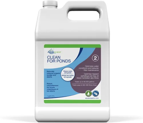 Aquascape Tratamiento de agua Clean para estanques de peces y koi, optimiza la claridad y la calidad del agua, fácil de usar, potente mezcla de