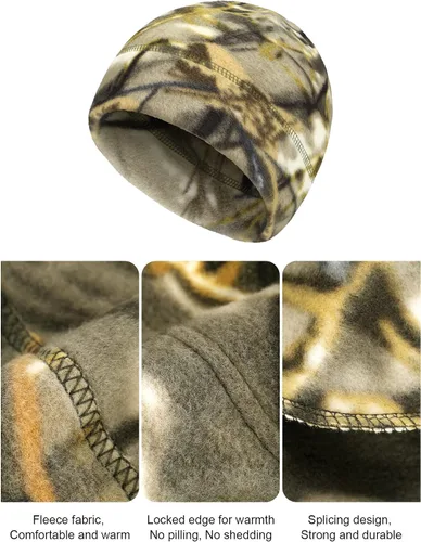 Miniatura 4 de 4 gorras de calavera para hombre, gorro de forro polar suave, grueso, resistente al viento, para exteriores, para mujer