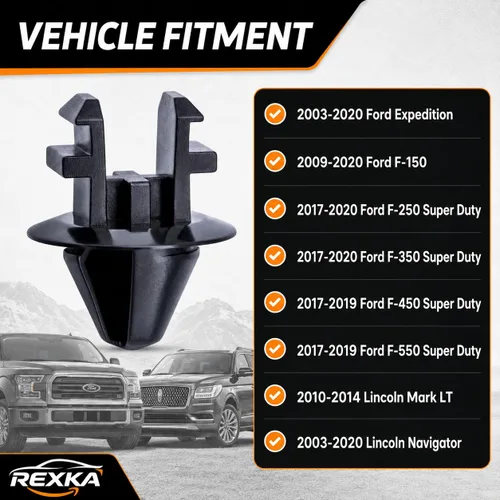 Miniatura 5 de Rexka 20 piezas de clip de retención de rejilla de deflector de aire para cubierta de radiador W708771-S300 compatible con Ford Expedition F-150