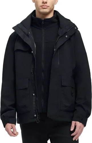 Miniatura 2 de YGREYG Chaquetas de invierno impermeables 3 en 1 para hombre, para esquí, abrigo de lluvia y nieve, con forro acolchado, cortavientos