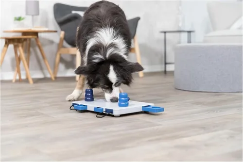 Miniatura 3 de TRIXIE Tablero Giratorio Juguete Interactivo de Actividad para Perros, Juego de Rompecabezas de Comida Nivel 2, Dispensador de Premios que Desafía