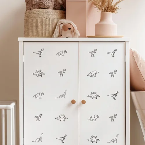 Miniatura 6 de Calcomanías de pared de dinosaurio, calcomanías de animales para dormitorio, decoración extraíble, cuarto de bebé, habitación de los niños, murales