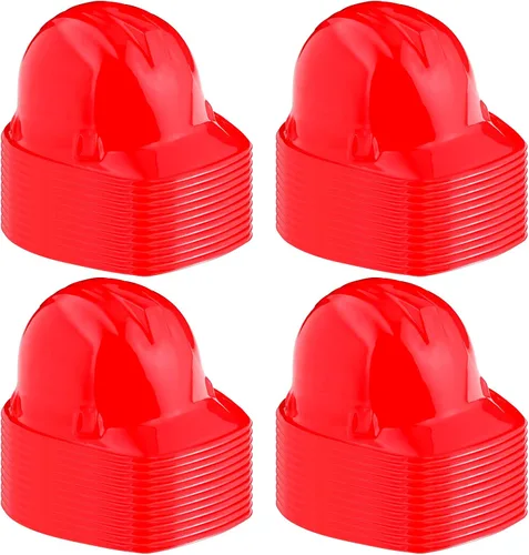 Miniatura 11 de Sumind Paquete de 48 sombreros de fiesta de construcción para niños, casco de plástico para trabajadores, juguete a granel para niños de 3 a 8 años
