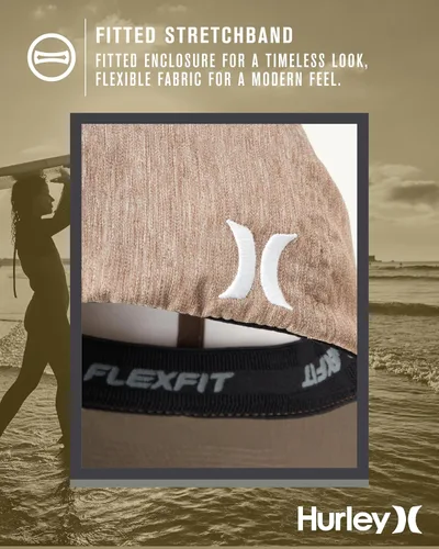 Miniatura 5 de Hurley Gorra de béisbol para hombre Flexfit Curve Bill Fitted Trucker Hat para hombre (S-XL)