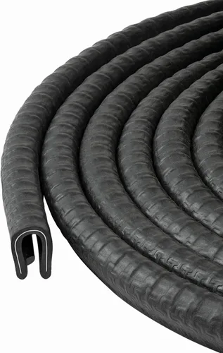 Miniatura 5 de Perfil de contorno pequeño de 0.375 pulgadas U de alto x 0.039 pulgadas a 0.093 pulgadas de rango de agarre, color negro, negro