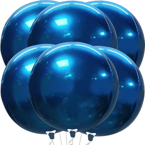 Miniatura 26 de KatchOn, Globos de papel aluminio de color rosa claro, 22 pulgadas, paquete de 6 unidades, globos de Mylar rosa claro para decoraciones de Navidad