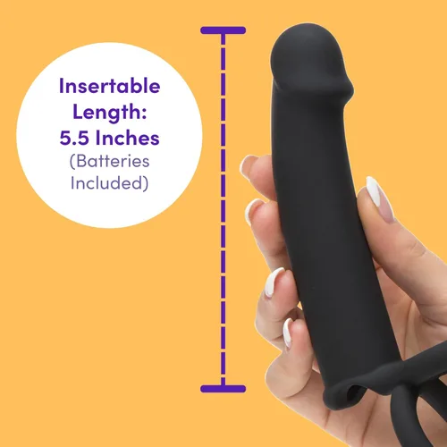 Miniatura 6 de Lovehoney Double Fun - Correa vibratoria de doble penetración en el consolador, correa de silicona de 5.5 pulgadas para hombres, 2 vibradores