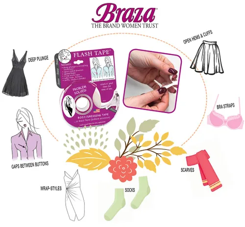 Miniatura 3 de Braza Cinta flash de doble cara blanca 2 rollos de 20 pies