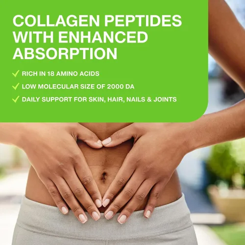 Miniatura 8 de Suplemento de péptidos de colágeno hidrolizados para mujeres y hombres - Soporte para articulaciones, cabello, piel y uñas - Alimentado con pasto