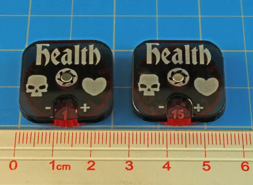 Miniatura 3 de LITKO Diales de salud 1-15 compatibles con Descent, rosa fluorescente (2)