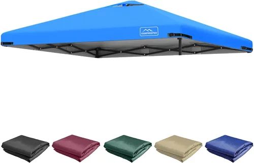 Miniatura 62 de KAMPKEEPER Cubierta de Repuesto Superior para Carpa Toldo Emergente con Ventilación de Aire y Correa Elástica Ajustable, Poliéster Resistente a Azul