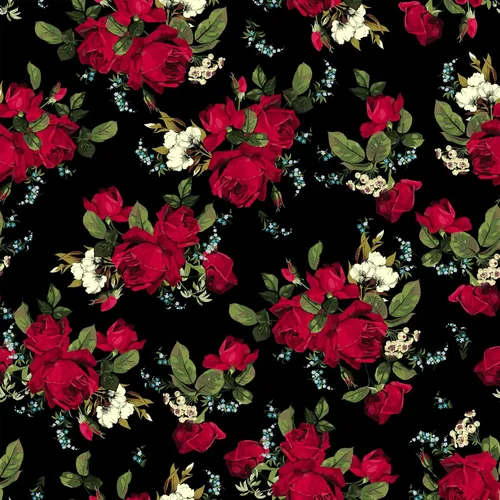 VaryPaper Papel tapiz vintage con diseño floral oscuro de rosas rojas, 17.7 x 78.7 pulgadas, papel de contacto floral rojo para paredes, armarios,