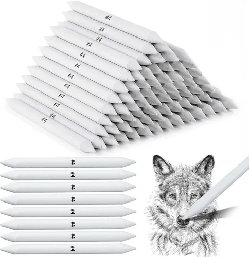 Miniatura 12 de Fulmoon 40 Pcs Blending Stump and Tortillion Set Paper Art Blenders for Drawing Sketch Shading Pencil Oil Pastel Blender Tools Drawing Supplies for