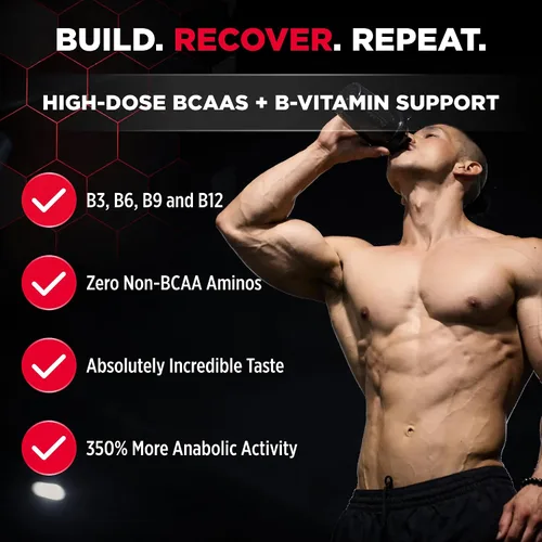 Miniatura 4 de ALLMAX Nutrition AMINOCORE BCAA en polvo, 0.29oz de aminoácidos, bebida de recuperación intra y después del entrenamiento, sin gluten, frambuesa