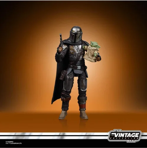 Miniatura 3 de Star Wars The Vintage Collection Din Djarin (The Mandalorian) and The Child Toys, figuras de acción a escala de 3.7 in para niños a partir de 4 años