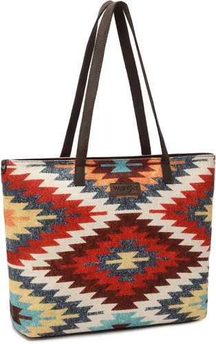 Miniatura 6 de Wrangler Tote Purse Bag Aztec Canvas Shoulder Bags
