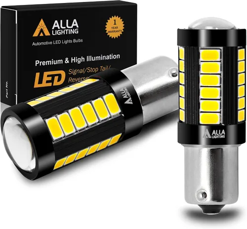Alla Lighting Bombillas LED BA15S 1156 de 2800 lm, luces blancas de marcha atrás/señal/freno/trasera/DRL 7506 P21W 1141 3497 1003 1073 199 2396 93