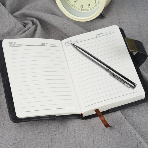 Miniatura 4 de WEMATE Diario con Cerradura, Diario con Cerradura, Cuaderno de Contraseña, Bolígrafo y Caja de Regalo - Perfecto para Hombres y Mujeres - 4.3X Negro