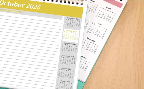Miniatura 8 de Calendario de escritorio 2026-2027, calendario 2026-2027, julio de 2026 a diciembre de 2027, 9.8 x 8.3 pulgadas, calendario de escritorio con tapa