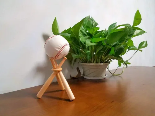 Miniatura 6 de Soporte de exhibición de béisbol de madera