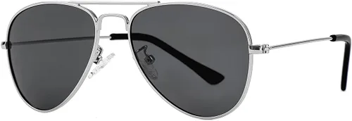 Miniatura 2 de Gleyemor Lentes de sol polarizados estilo aviador para niños y niñas, jóvenes, adolescentes, dos tamaños de 1.969 in y 2.047 in