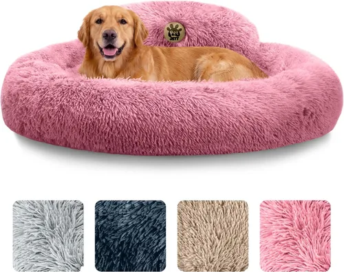 Miniatura 27 de PetJett - Cama calmante para perros pequeños, camas en forma de dona de 23 pulgadas, antideslizante y lavable, cama para mascotas de piel sintética
