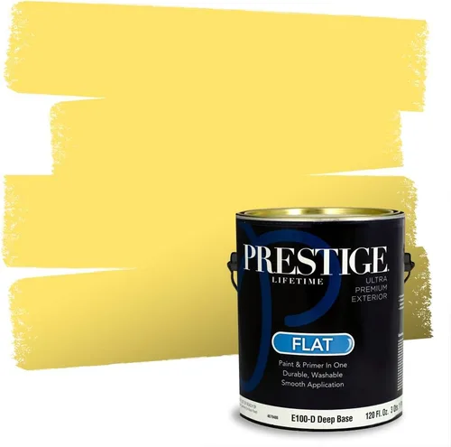 Miniatura 142 de PRESTIGE Pinturas Pintura Exterior e Imprimación En Uno, 1 Galón, Satinado, Pareja Comparable de Benjamin Moore* Amarillo* 320BM-PCM