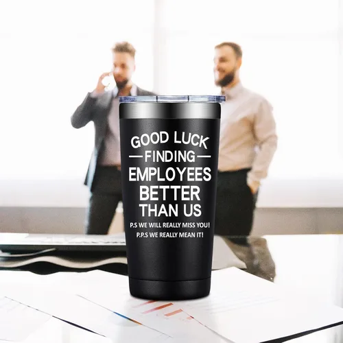 Miniatura 7 de BIRGILT Vaso de 20 onzas con texto en inglés "Best Boss Going Aways", regalos divertidos para jefes para salir de la oficina, despedida, despedida