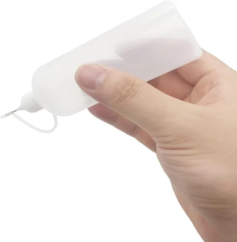 Miniatura 5 de 12 botellas aplicadoras de punta de precisión, botella de punta de aguja de 4 onzas, con 2 embudos para manualidades de papel, tapas multicolor