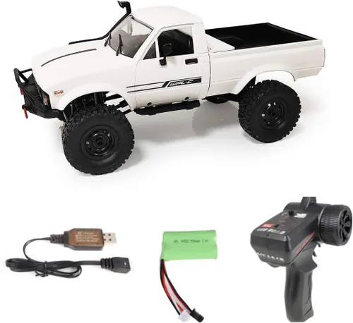 Miniatura 2 de RC Rock Crawler WPL C24 RC Camión 4x4 1/16 RC Crawler Todo Terreno Coche de Proporción de Acelerador y Dirección RC Toy de Hobby Camión Semi RC