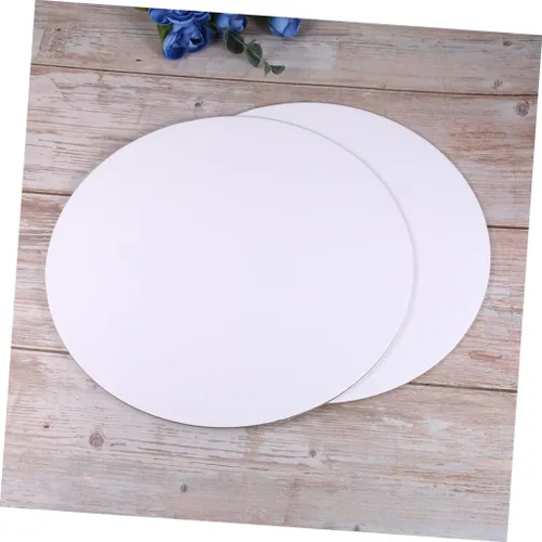 Miniatura 5 de 6 piezas de 5.9 in de lienzo redondo tablero de pintura artística tablero de lienzo de forma redonda para artista, pintura al óleo, bloc de bocetos
