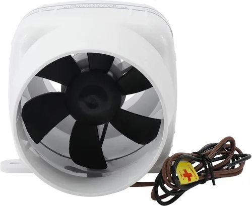 Miniatura 5 de YaeMarine Marine Boat en línea soplador de aire de sentina 12 V eléctrico 4 "barco motor soplador 270CFM con seis cuchillas para yate velero barcos