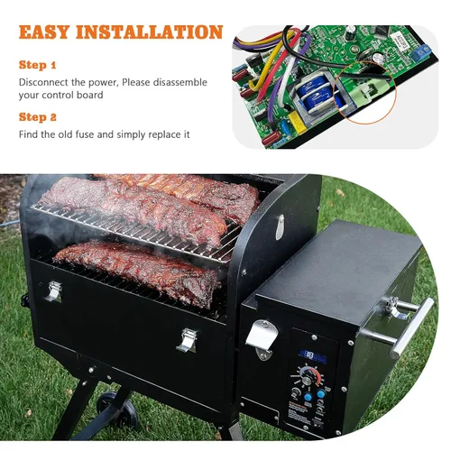 Miniatura 4 de Fusible de repuesto de 5A 250 V para parrillas de pellets Pit Boss, Traeger, Camp Chef, Green Mountain y Z Grill (10 unidades)