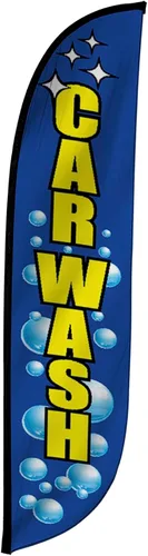 Miniatura 11 de LookOurWay Bandera de plumas, bandera publicitaria de 12 pies de alto para promoción de negocios y eventos, solo bandera, detalles automáticos
