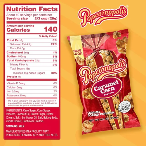 Miniatura 2 de Bolsa de 9.5 oz de palomitas de maíz con sabor a caramelo de Popcornopolis