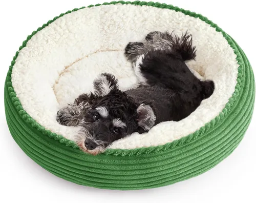 Miniatura 47 de Love's cabin Cama redonda acolchada para gatos y perros, cama para mascotas de 20 pulgadas para gatos o perros pequeños, parte inferior Violeta